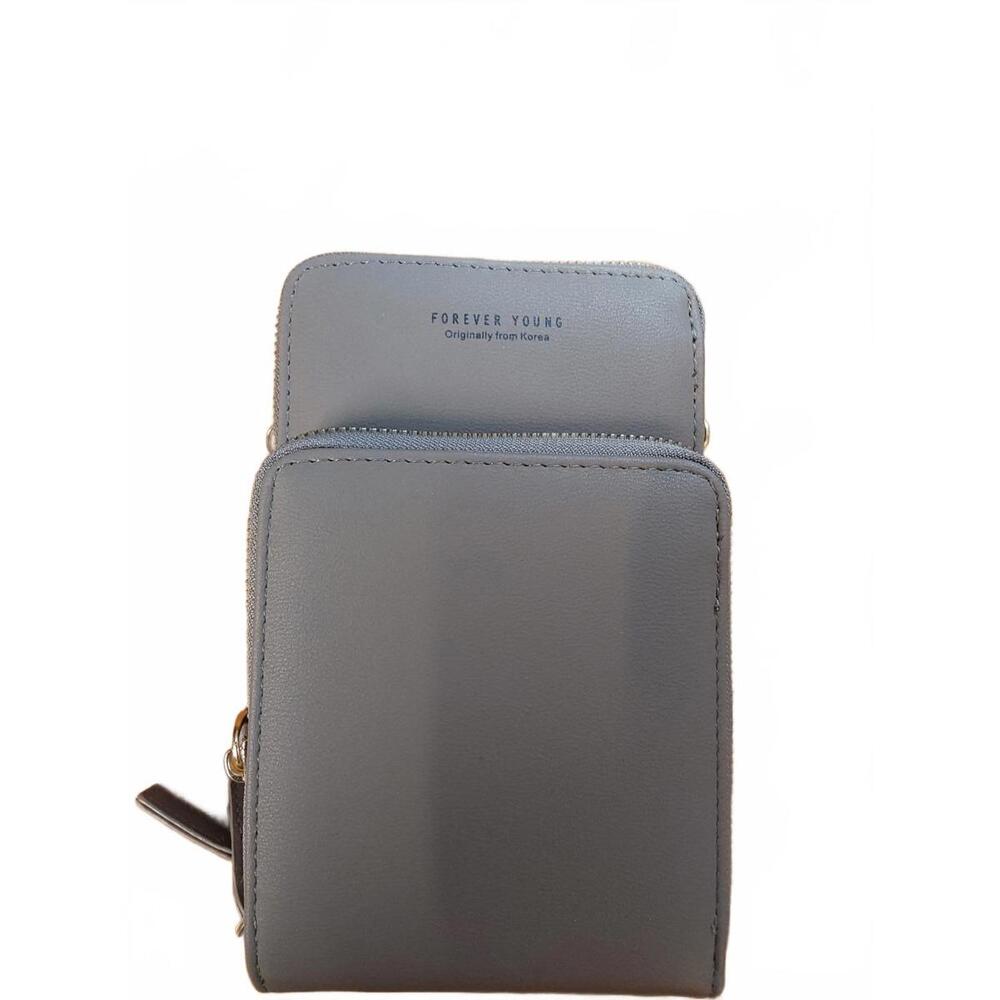 *NEW* Forever Young Taupe Faux Leather Crossbody Organizer Wristlet